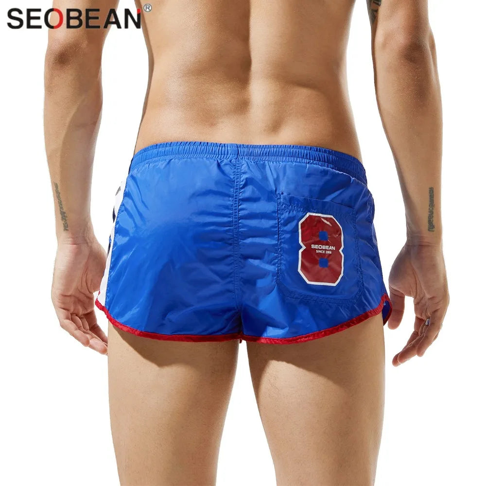 SEOBEAN Mens Shorts Bermuda Men Beach Shorts Gym Fitness Quick Dry Fashion Jogger Short Shorts Men Board Shorts