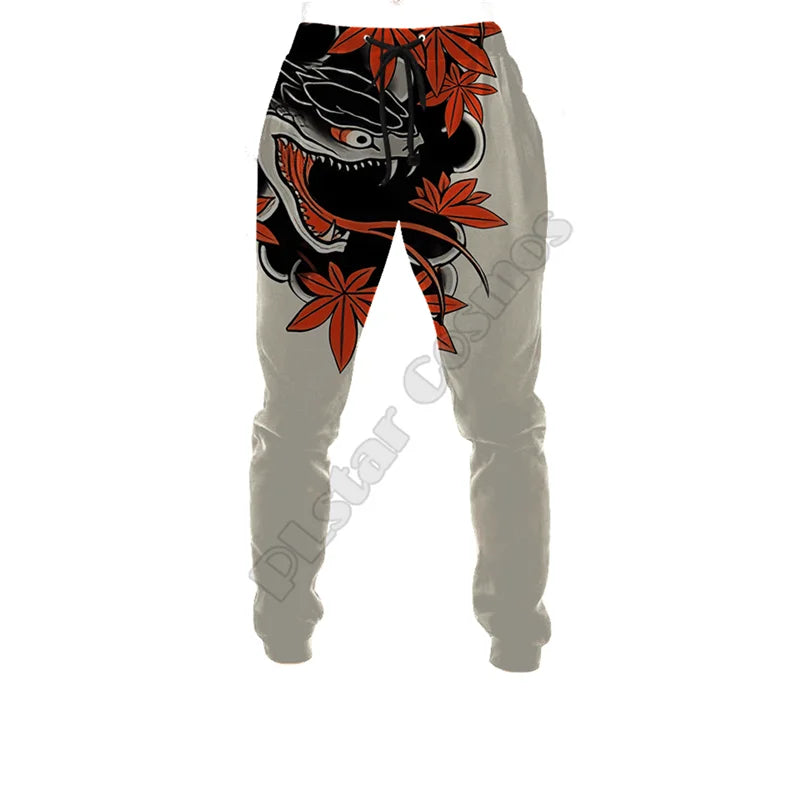 PLstar Cosmos Japan Geisha Tattoo Pants Men For Women Novelty 3D All Over Printed Joggers Harajuku Pants Full Hip Hop Sweatpants