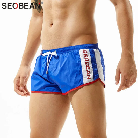 SEOBEAN Mens Shorts Bermuda Men Beach Shorts Gym Fitness Quick Dry Fashion Jogger Short Shorts Men Board Shorts