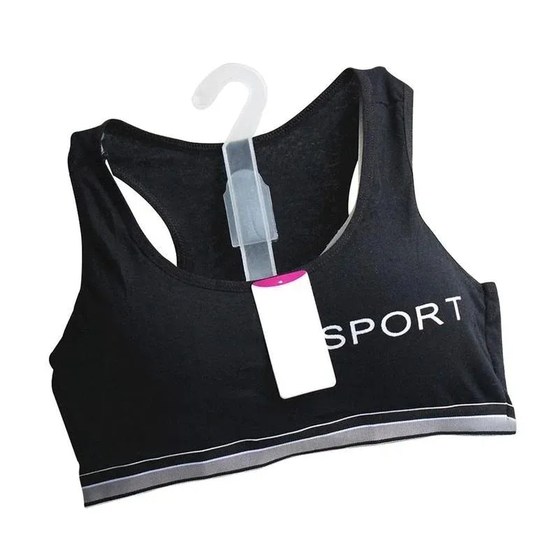 Girls' Sports Bra Solid Cotton Developmental Tank Top Style Student Unreinforced Detachable Sponge Underwear