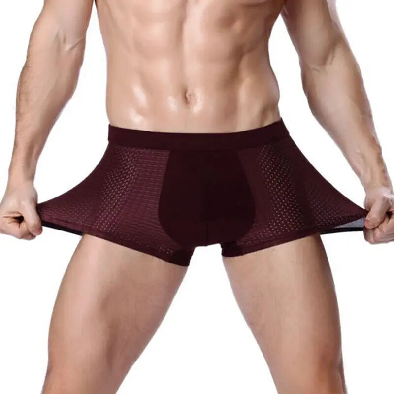 1 PCS Men Bamboo Fibre Shorts AU Boxhero Bamboo Fiber Briefs UV Protection Panty Silky Smooth