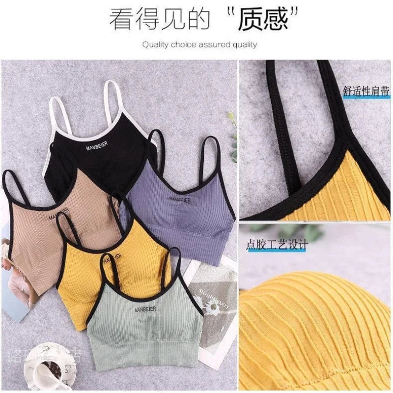 Sports Bra for Women Gym Sexy Crop Top Bra Women Cotton Underwear Soft Comfort Tube Tops Female Brassiere Tops for Girls