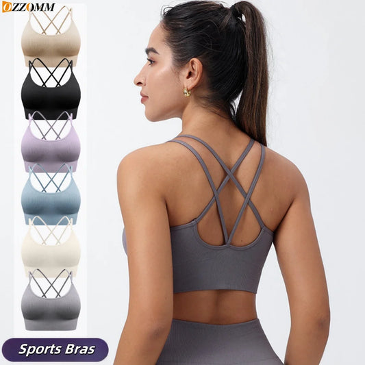 1PC Cotton Sports Bras Women Push Up Solid Sports Bra Jogging Gym Women Sports Bra Girl Underwear Fitness Running Yoga Sport Top