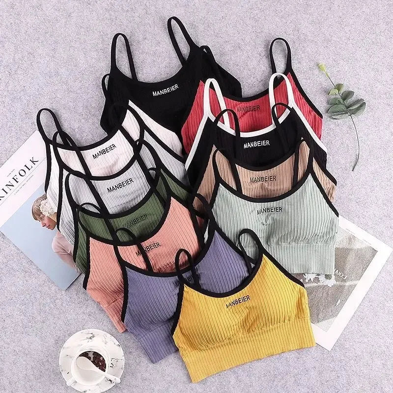 Sports Bra for Women Gym Sexy Crop Top Bra Women Cotton Underwear Soft Comfort Tube Tops Female Brassiere Tops for Girls