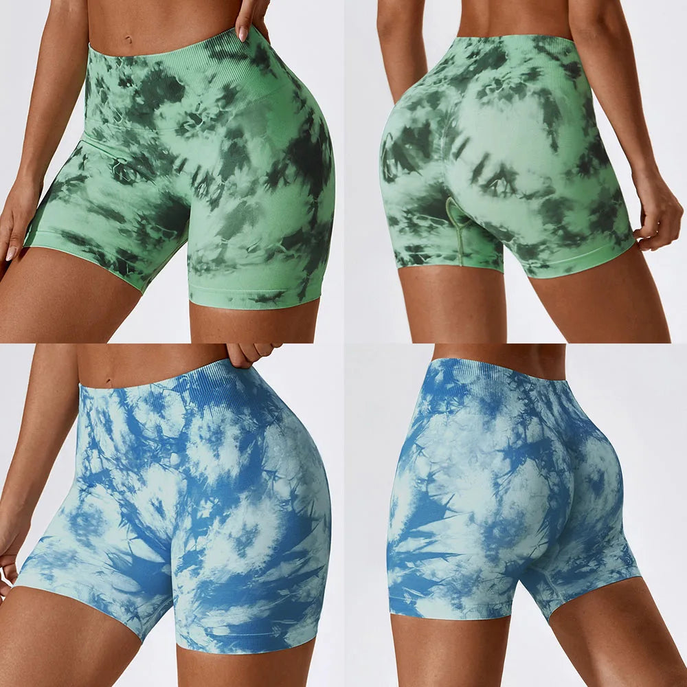 Women's Shorts High Waist Gym Shorts Women Sport Shorts Leopard Print Workout Vital Fitness Yoga Shorts Scrunch Butt Leggings