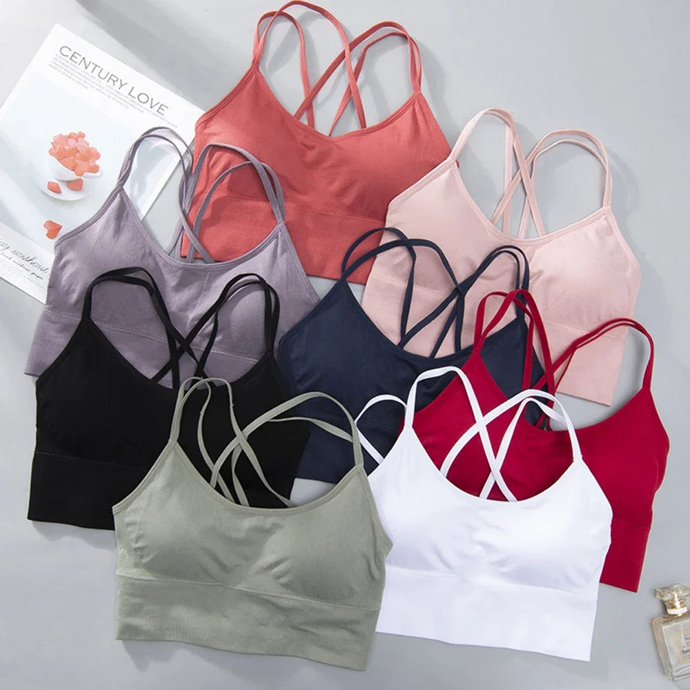 1PC Cotton Sports Bras Women Push Up Solid Sports Bra Jogging Gym Women Sports Bra Girl Underwear Fitness Running Yoga Sport Top