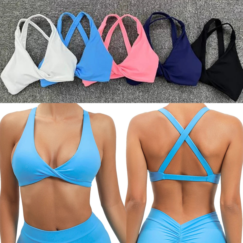 Hot Girl Hollow Out Running Sports Bra Fitness Yoga Bra Crop Tank Top Underwear Women Vest Shockproof Shirt Jogging Sportswear