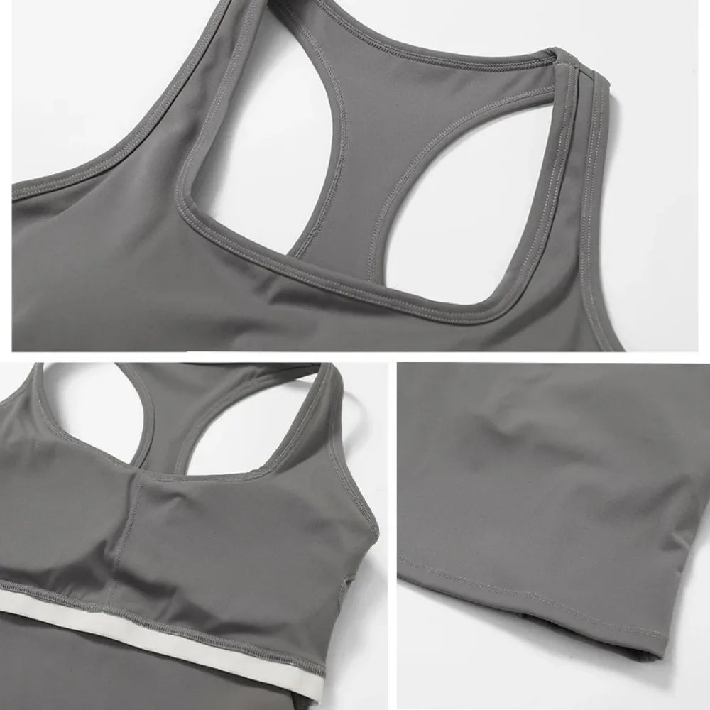 Beautiful Back Sports Undershirt Women Grinding Hair Tight Quick Dry Breathable Bra Leisure Running Fitness Tops Yoga Clothing