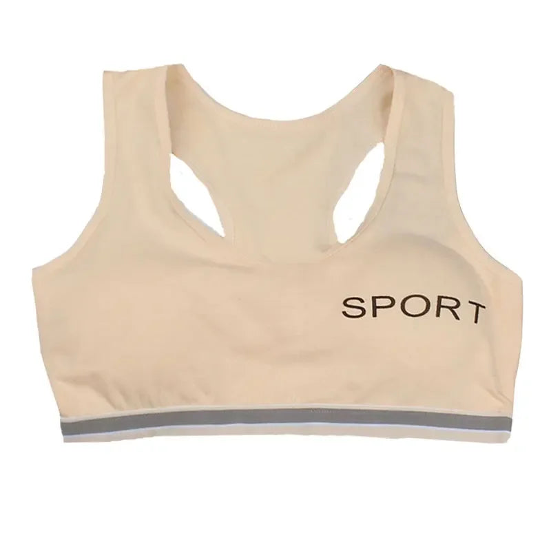 2022 New Pink Bra Girl Development Period Removable Padded Bra Middle School Student Vest Sports Bra Women's Top