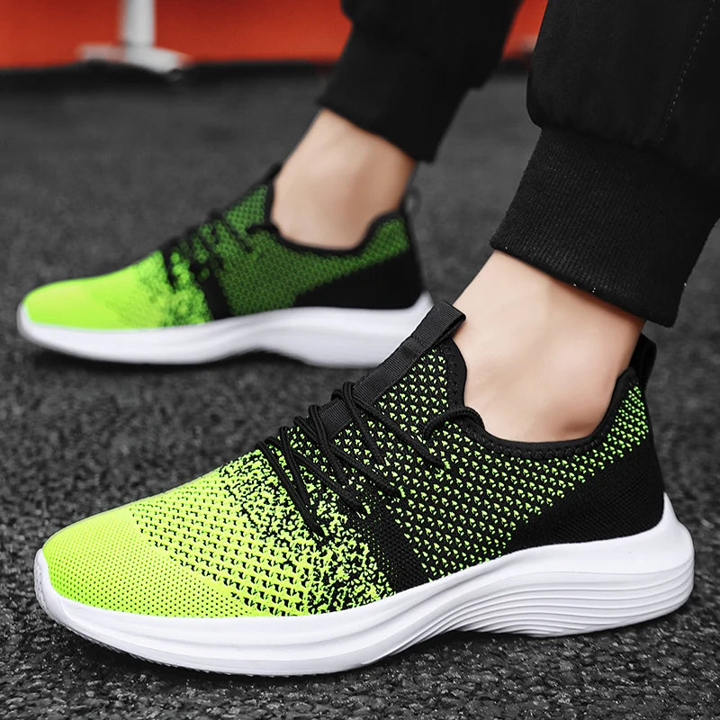 Running Shoes Men Mesh Lightweight Outdoor Sports Casual Lace-up Walking Shoes Jogging Gym Big Size Sneakers for Men and Women