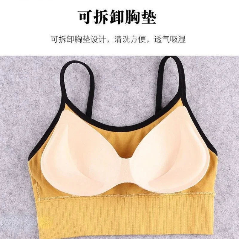 Sports Bra for Women Gym Sexy Crop Top Bra Women Cotton Underwear Soft Comfort Tube Tops Female Brassiere Tops for Girls