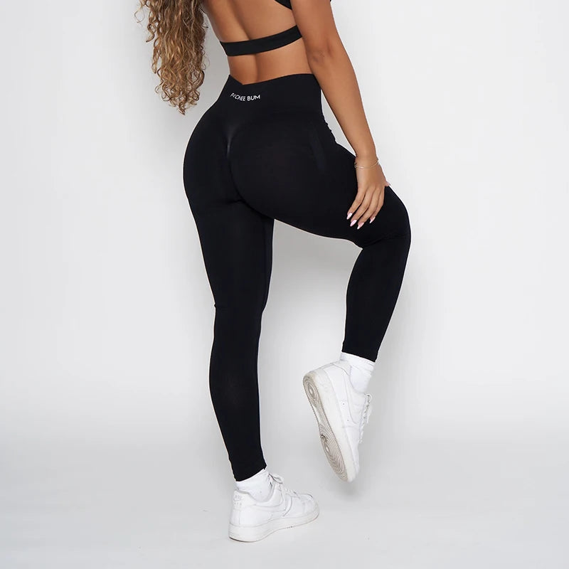 2023 New Pcheebum Gym Legging Women Seamless Pants High Waist Scrunch Butt Hip Yoga Leggings Gym Trainning Joggings Pants Female