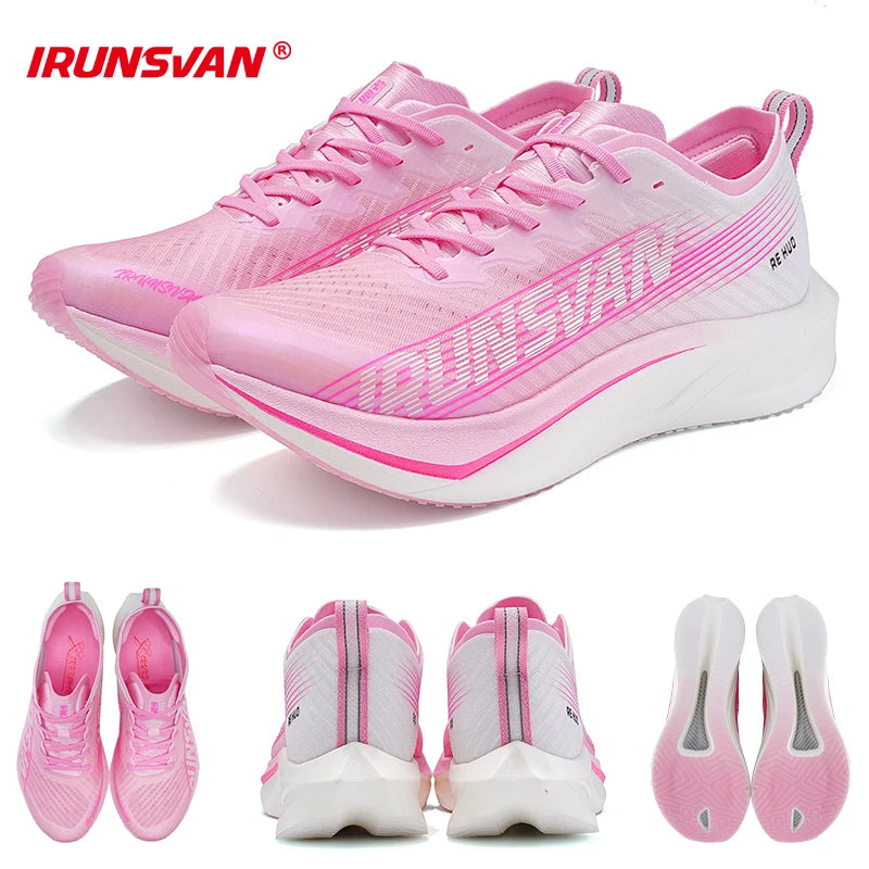 IRUNSVAN HEAT 2.0 Carbon Plate Sneakers Marathon Racing Professional Running Shoes Men Athletic Training Sport Shoes