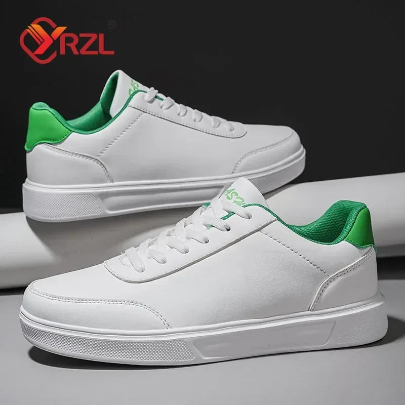 YRZL White Shoes Men Couple Casual Skateboard Shoes Comfortable Sneakers Lightweight Walking Women Tenis Shoes Plus Size 36-46