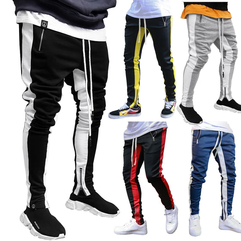 New Mens Casual Fashion Pants Sportswear Skinny Male Trousers Gyms Tracksuits Bottoms Hip Hop Streetwear Joggers Sweatpants K101