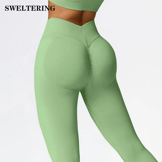 Women Sports Leggings High Waist Fitness Leggings Push Up Yoga Pants Seamless Leggings Gym Clothing Workout Scrunch Butt Tights