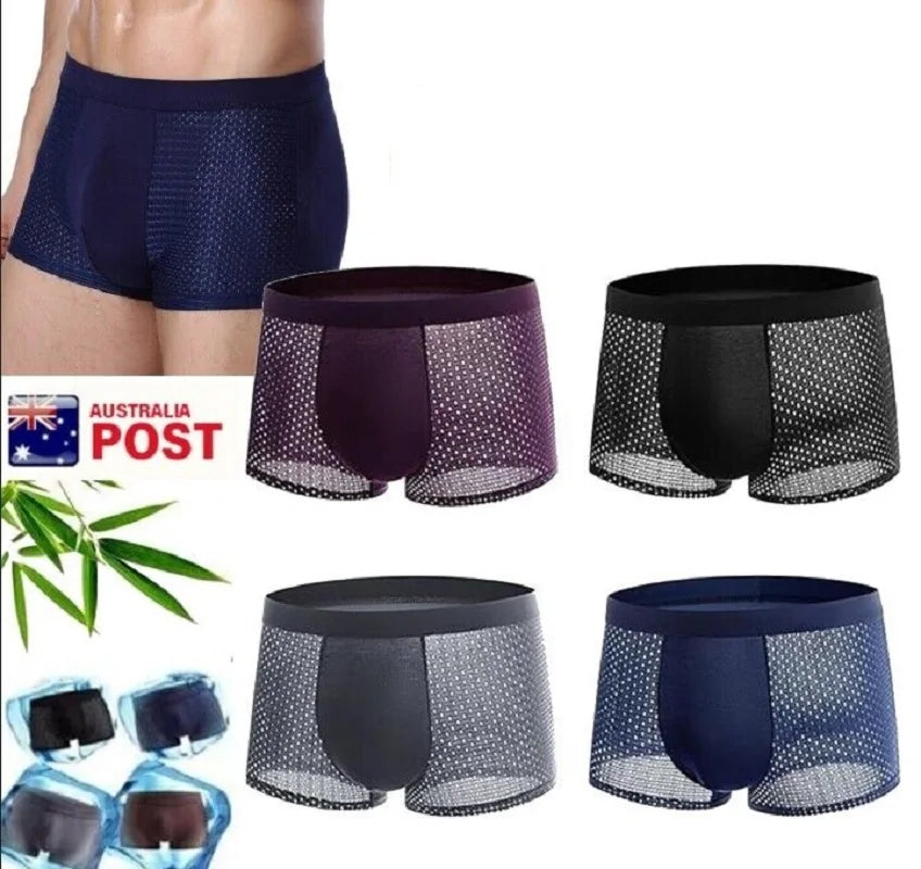 1 PCS Men Bamboo Fibre Shorts AU Boxhero Bamboo Fiber Briefs UV Protection Panty Silky Smooth